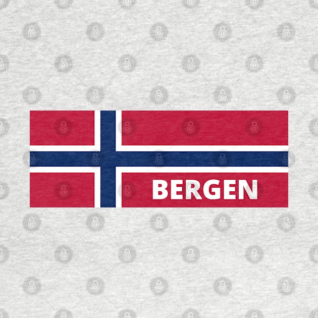 Bergen City in Norwegian Flag by aybe7elf